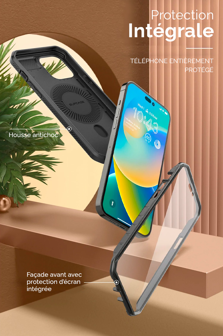 Coque intégrale iPhone 15 Pro avec protecteur d'écran en